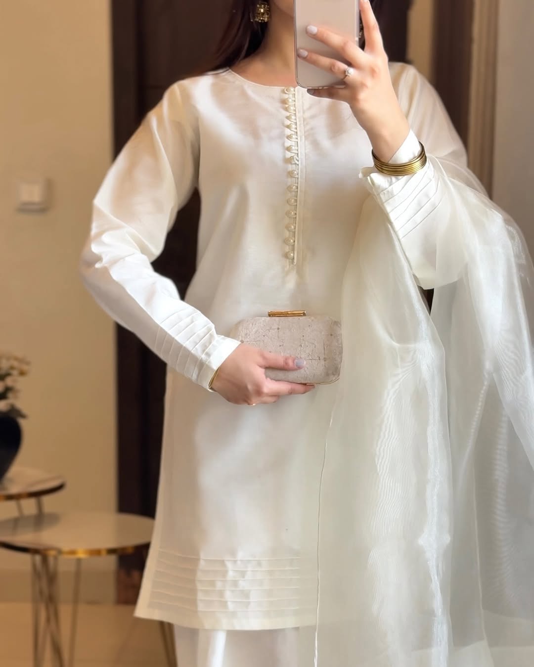 RIVAJ FARSHI SHALWAR HIT WHITE (Unstitched)
