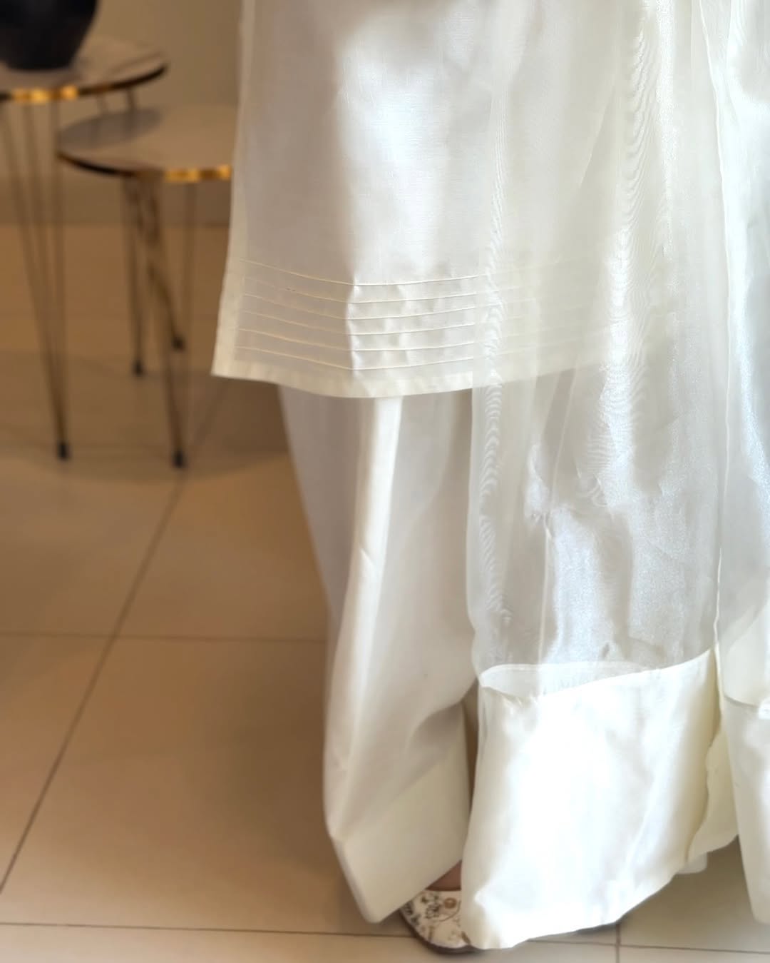 RIVAJ FARSHI SHALWAR HIT WHITE (Unstitched)