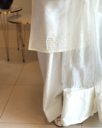 RIVAJ FARSHI SHALWAR HIT WHITE (Unstitched)