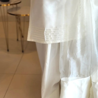 RIVAJ FARSHI SHALWAR HIT WHITE (Unstitched)